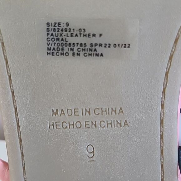 Gap Vegan Leather Coral Pink Flip Flops Thongs Toe Sandals Size 9 - Picture 11 of 12